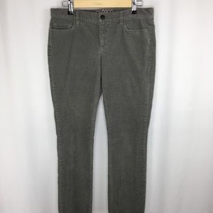 J Crew Matchstick Corduroy Pants Gray Green Color.